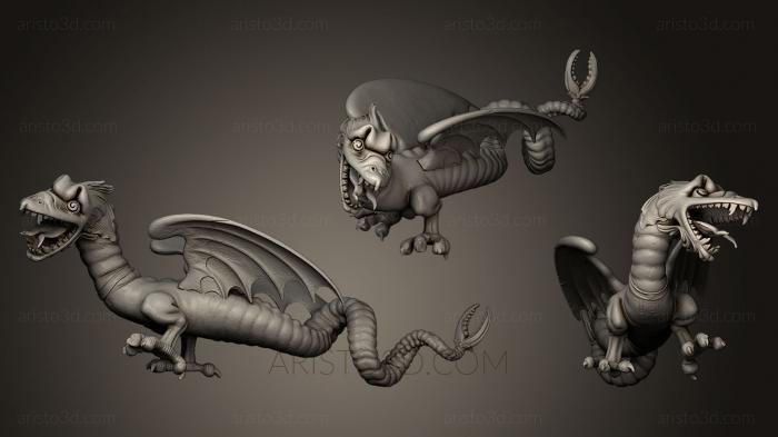 Figurines of griffins and dragons (STKG_0071) 3D model for CNC machine